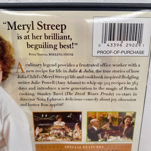 Julie & Julia DVD Movie Starring Meryl Streep & Amy Adams - Picture 4 of 5